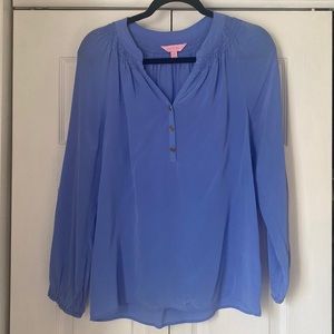 Lilly Pulitzer Elsa Top- size small, light blue